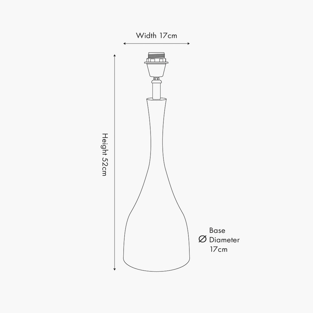 Llora Matt Black Metal Curved Table Lamp - Base Only